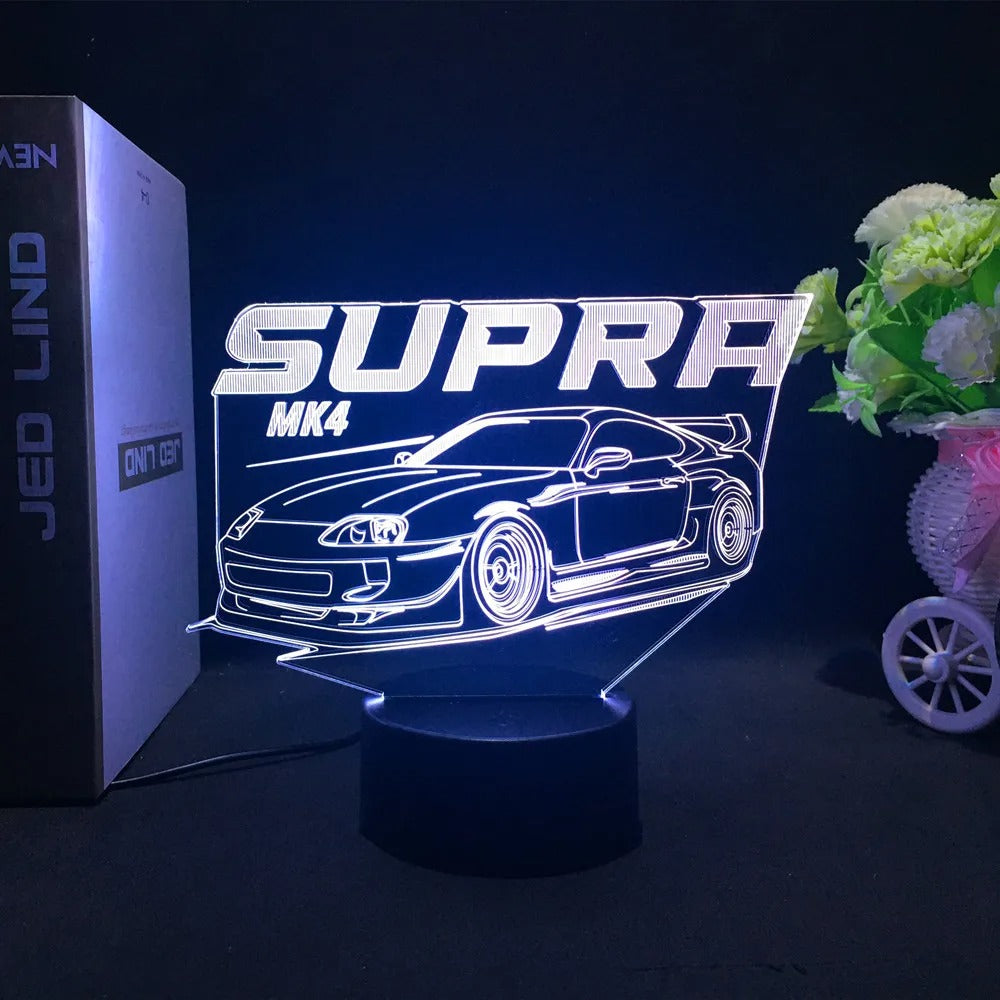 Feel the Speed at Home – Stunning 3D Sports Car LED Lamp!