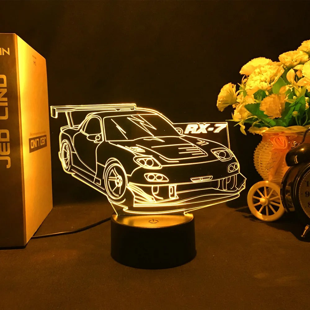 Feel the Speed at Home – Stunning 3D Sports Car LED Lamp!